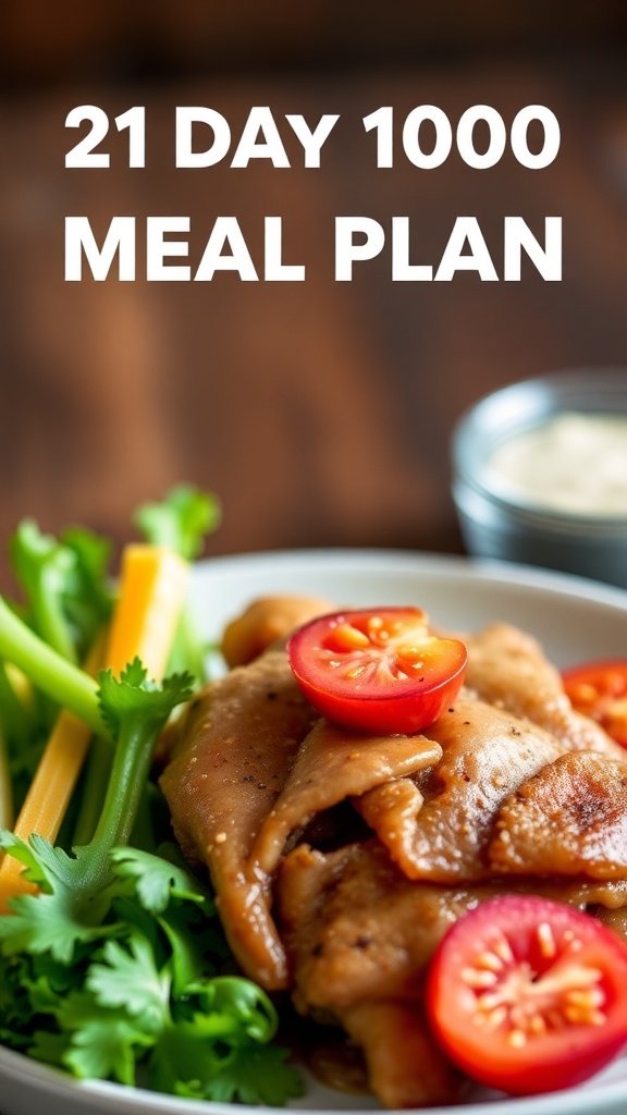 21 Day 1000 Calorie Meal Plan For Fast Weight Loss Buy 8 Featured image